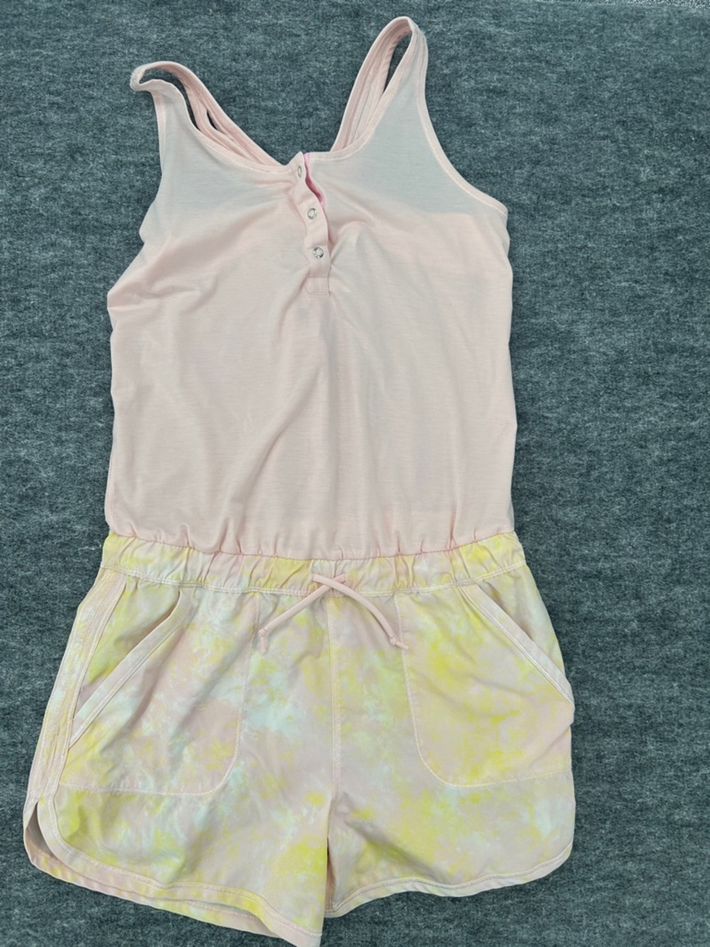 Ivivva Gray Drawstring Top with Blue Lavender Floral Print Girls Set Sz 14 - Picture 8 of 12